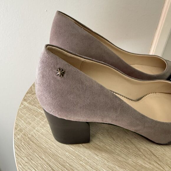 NEW Callisto Women's Advisor Pump Block Heels Size 6.5 Gray Suede - Picture 15 of 16